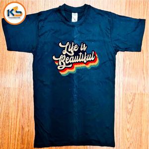 T-shirts d'été pour hommes en coton 100% respirant et lavable |   Impression de logo OEM écologique sur mesure à manches courtes, marque privée - Product Image 4