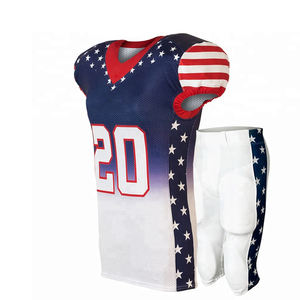 Soporte de producción por lotes uniformes de fútbol americano personalizados tela duradera transpirable de alta calidad para equipos juveniles y adultos - Product Image 6