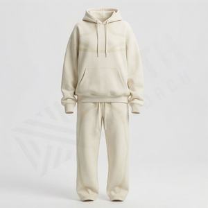 Wholesale Tracksuit Heavyweight Hooded <b>Trousers</b> <b>Set</b> Jogging Women Cotton Fleece Hoodie <b>Tops</b> Streetwear Suit Athletic Gym Outfit - Product Image 1
