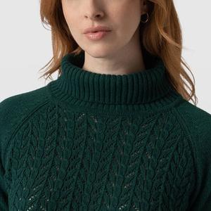 Pull à col roulé en viscose et polyester de couleur unie pour femme, coupe ample, tricoté, manches longues, décontracté, automne-hiver - Product Image 3