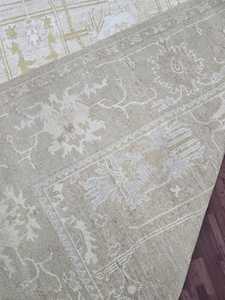 Alfombra Alfombras Seda crema 9x12 Hermosa alfombra persa de diseño moderno clásico de alta calidad, lana anudada a mano 100% Seda - Product Image 5