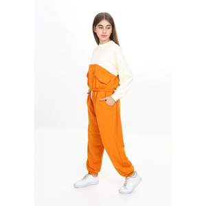 Conjunto Deportivo de Manga Larga con Cuello Redondo y Botones a Presión para Niña, Cómodo y Elegante - Product Image 2