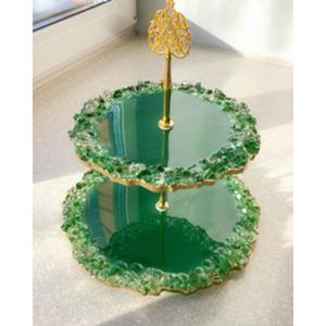 Elegante soporte para tartas de resina con detalles decorativos perfecto para agregar sofisticación a cualquier postre - Product Image 6