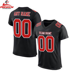 Camiseta de fútbol americano de malla de secado rápido con impresión por sublimación digital, camiseta de fútbol americano personalizada al por mayor para hombre - Product Image 4
