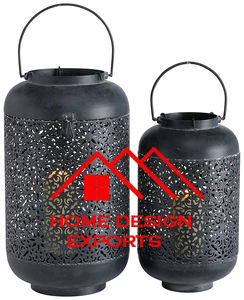 Linterna de hierro para boda y decoración del hogar, última Decoración de mesa, linterna marroquí en pátina, acabado de Metal para colgar en la pared - Product Image 3