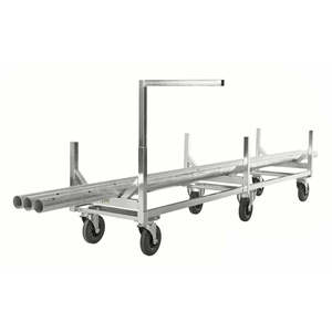 Chariots de manutention robustes KM124, galvanisés, à quatre roues, légers, pour usage industriel, avec structure personnalisable, support OEM - Product Image 1