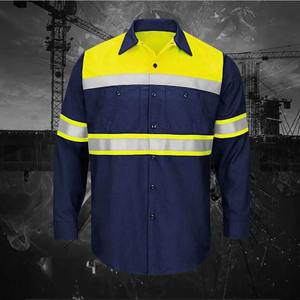 Chemises de travail pour hommes à manches courtes en polyester/coton avec logo personnalisé - Product Image 5