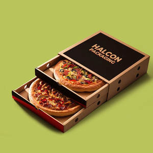 Boîte de papier d'emballage en carton Boîte à pizza de dessin animé Vente chaude Emballage de boîte alimentaire recyclable Imprimé personnalisé - Product Image 3