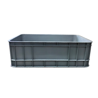 Caisse de rangement en plastique recyclé de haute qualité avec poignée B1, prise en main confortable, pour emballage alimentaire, électronique grand public, personnalisable