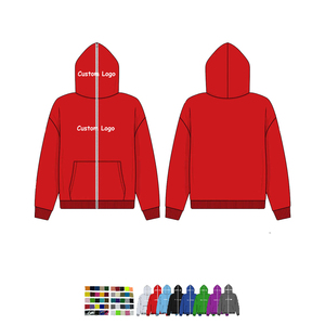 เสื้อฮู้ดผู้ชายแบบมีซิปเต็มตัว ผ้าฟลีซหนานุ่ม ไซส์ใหญ่พิเศษ กันลม เป็นมิตรกับสิ่งแวดล้อม พร้อมโลโก้สั่งทำพิเศษ สำหรับฤดูหนาว - Product Image 1