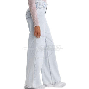 New Design Women Wide Leg Jeans Pant Light <b>Weight</b> Plus Size Wide Leg Jeans Pant <b>For</b> <b>Sale</b> In Adult Size - Product Image 2
