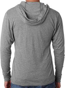 Sweats à capuche légers en trois mélanges gris chiné Sweats à capuche à manches longues T-shirt à capuche en trois mélanges Sweat à capuche - Product Image 3