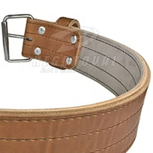 Cinturón de elevación de gimnasio de una sola punta con hebilla fuerte Cinturón de punta única de cuero real para levantamiento de pesas - Product Image 5