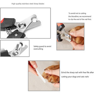 Juego de cortaúñas y cortaúñas para mascotas, Protector de seguridad para evitar cortar demasiado, cuchillas afiladas, herramienta de aseo para todos los perros pequeños y grandes - Product Image 4