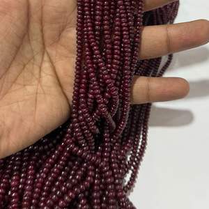 Cuentas Redondas Lisas de Rubí Rojo Premium de 3 mm a 6 mm para la Elaboración de Joyería Fina - Product Image 3
