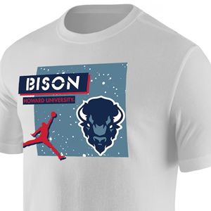Camiseta de algodón Unisex Howard University BISON Custom HBCU Apparel Pantalla frontal Puff Print Estilo formal Pedidos a granel de punto - Product Image 3