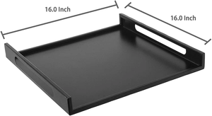Bandeja DE SERVICIO DE Metal de hierro negro mate estilo de diseño minimalista decoración de Navidad patrón de naturaleza muerta para uso en cocina bandeja de té - Product Image 5