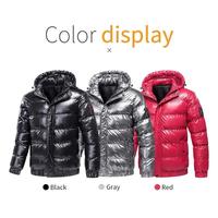 Veste d'hiver décontractée et tendance pour homme, en polyester épais, imperméable et coupe-vent, avec capuche et fermeture éclair, vente en gros