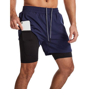 Short de sport pour homme 2-en-1 Gym Workout Running 7 ''Shorts avec boucle de serviette - Product Image 1