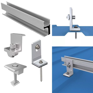Accessoires solaires en forme de L, système de fixation de panneaux solaires sur toit en aluminium pour toit en tôle métallique - Product Image 3