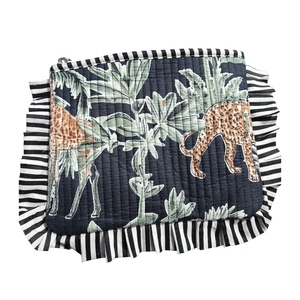 2025 Latest Design Quilted Beaded <b>Pouch</b> Open Closure with Sequined Decoration Made in India <b>for</b> Export - Product Image 1