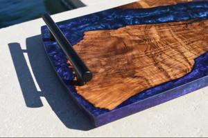 Plateau en résine et en bois au design moderne, organisateur élégant pour la maison, le bureau, la salle de bain et l'espace de vie, qualité et prix d'exportation - Product Image 3