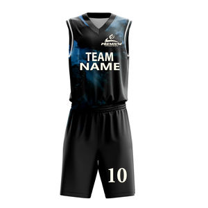 Uniforme de basket-ball personnalisé par sublimation, logo d'équipe, respirant, séchage rapide, vêtements de basket-ball pour garçons - Product Image 1