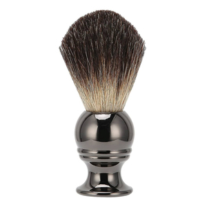 Elegante brocha de afeitar de pelo sintético con mango de madera negra de SUNSTAR IMPEX - Product Image 1