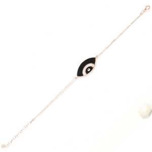 925 Sterling Silver Eye Design <b>Bracelet</b> Elegant Black Gift Idea - Product Image 6