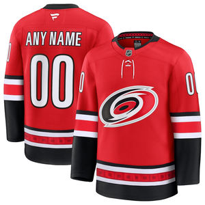 <b>Red</b> <b>and</b> <b>Black</b> Custom Hockey Jersey for Men Long Sleeve Lightweight Patchwork Sportswear Casual Athletic Streetwear <b>Top</b> - Product Image 1