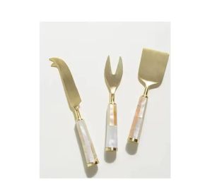 Juego de cuchillos de queso de latón macizo, diseño dorado único para el hogar y el hotel, cubiertos de bajo costo para Cocina - Product Image 4