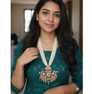 Stylish Premium Quality Classic Gold Plated <b>Pearls</b> Exclusive <b>Necklace</b> <b>and</b> <b>Earring</b> <b>Set</b> Engagement Wedding Wear Collection Women - Product Image 1