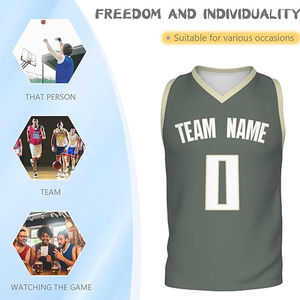 Camiseta de Baloncesto Personalizada de Moda, Transpirable y de Secado Rápido, Costuras de Alta Calidad - Product Image 4