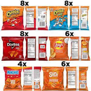 Paquete Variado de 6 Sabores de Frito-Lay Cheesy Mix, Bolsas Individuales (Paquete de 40), Doritos, Cheetos, Lay's, Munchies, SunChips - Product Image 6