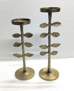 Metal <b>Candlestick</b> <b>Holder</b> for Weddings & Festivals Elegant Party Decoration with Candle Jars <b>Gold</b> Color Finished - Product Image 3