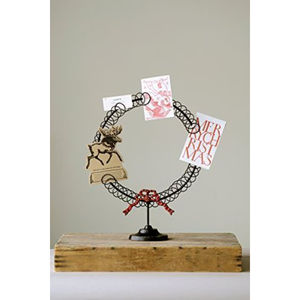 Porte-cartes en fil de fer debout, vintage, écologique, parfait pour Noël, la maison, les fêtes, la décoration de table - Product Image 6