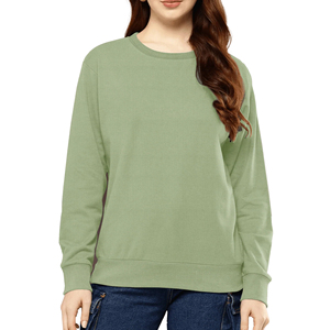 Sweat-shirts pour femmes grandes tailles, décontractés, imprimés, lourds, 100% coton, avec logo sur le devant - Confortables et de qualité abordable - Product Image 1