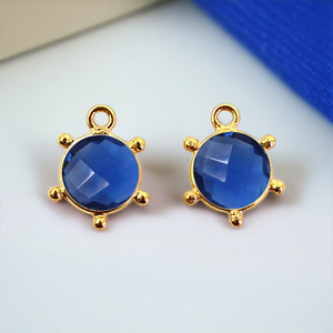 จี้พลอย DIY รูปหนามเตยเงินแท้925แบบเหลี่ยมเพชรพลอยควอตซ์แบบประณีตสำหรับงานปาร์ตี้ขายส่ง - Product Image 1