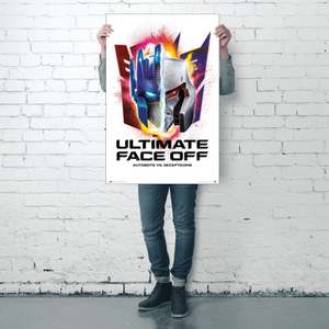 Modern Style Transformers <b>Poster</b> Autobots Vs. Decepticons Game Black <b>Frame</b> Paper Material for Wall Usage - Product Image 5