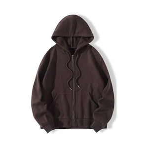 Sudaderas con cremallera de algodón 100% para mujer, Impresión de logotipo personalizado, servicio OEM disponible, ropa de calle de invierno con cuello con capucha - Product Image 3