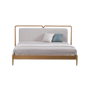 Juego de Cama de Madera Maciza Natural Ecológica, Cama de Madera Súper Cómoda, Tamaño King, Muebles de Dormitorio de Indonesia - Product Image 1