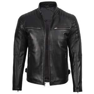 2026 OEM Top Demanding Customized Black Cowhide Leather <b>Jacket</b> For Men's 100%High Quality Low MOQ Winter Fashion <b>Heated</b> <b>Jackets</b> - Product Image 1