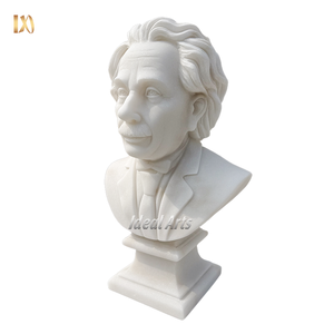 Famosa estatua de busto de Albert Einstein de mármol blanco para decoración escolar de oficina en casa - Product Image 2