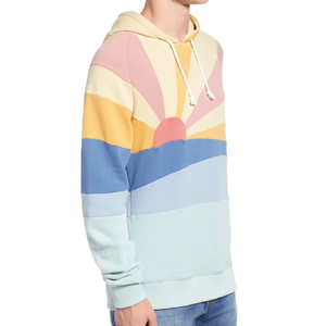 Sweat à capuche mélangé 100% coton conçu en usine pour hommes respirant confortable avec impression 3D solide nouveau style pour l'hiver - Product Image 3