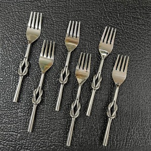 Juego de cubiertos con mango de diseño de nudo elegante, juego de cubiertos perfecto para bodas, comedor, hogar, cocina, fiestas y restaurante, vajilla - Product Image 3