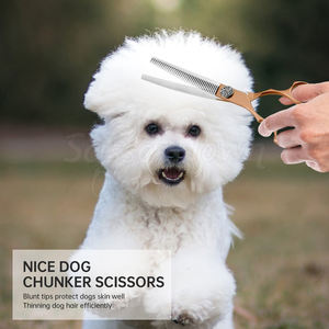 Ciseaux amincissants de toilettage robustes pour chiens chats lames tranchantes en acier inoxydable Performance durable et durable - Product Image 5