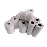 Rouleau de papier thermique direct blanc pour reçus de caisse 57/80mm, logo personnalisé pour systèmes de paiement de détail en supermarché/centre commercial