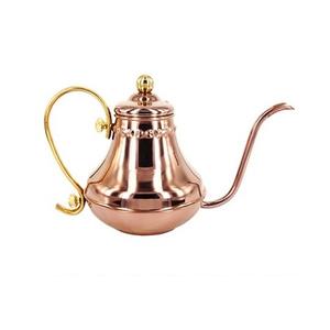 Bouilloire à thé et à café en cuivre et en laiton faite à la main, qualité de luxe, forme ronde, pot à eau pour accessoires de cuisine - Product Image 5
