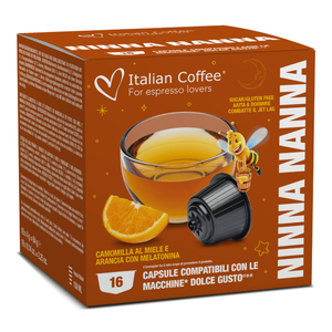 16 Cápsulas de Café Italiano Ninna Nanna Miel y Naranja Manzanilla con Melatonina compatibles con Nescafé Dolce Gusto* - Product Image 1