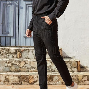 Pantalon décontracté léger pour homme, coupe ajustée, coton et polyester, haute qualité, nouvelle arrivée en ligne, best-seller - Product Image 4